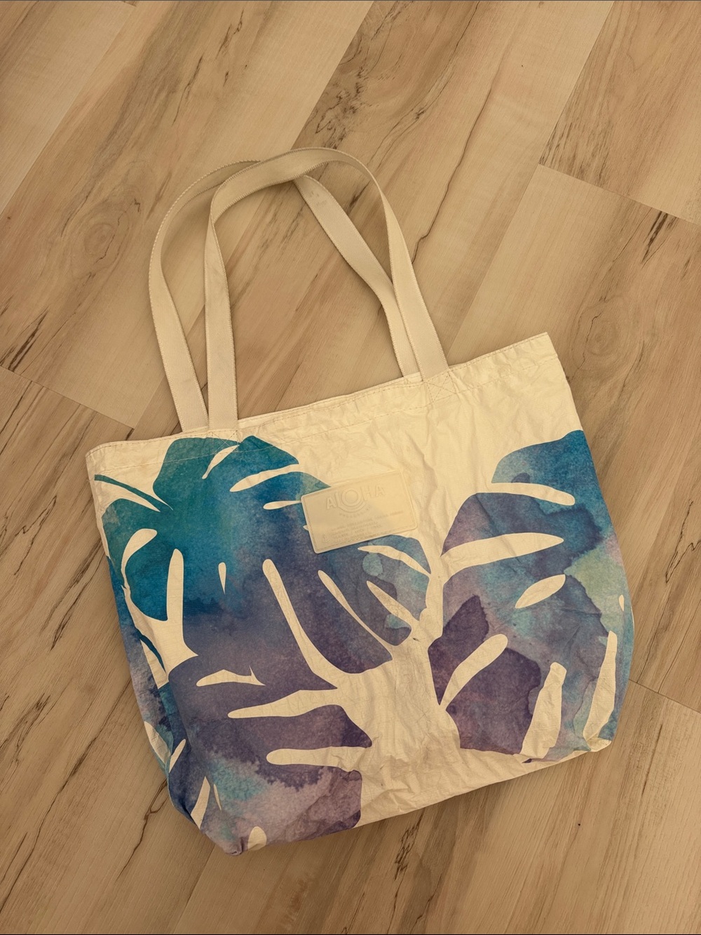 ALOHA collection monstera reversible tote